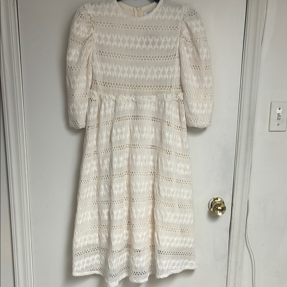 NWT “TAKE NOTE”Elegant Off White Lace Dress for girls size 14